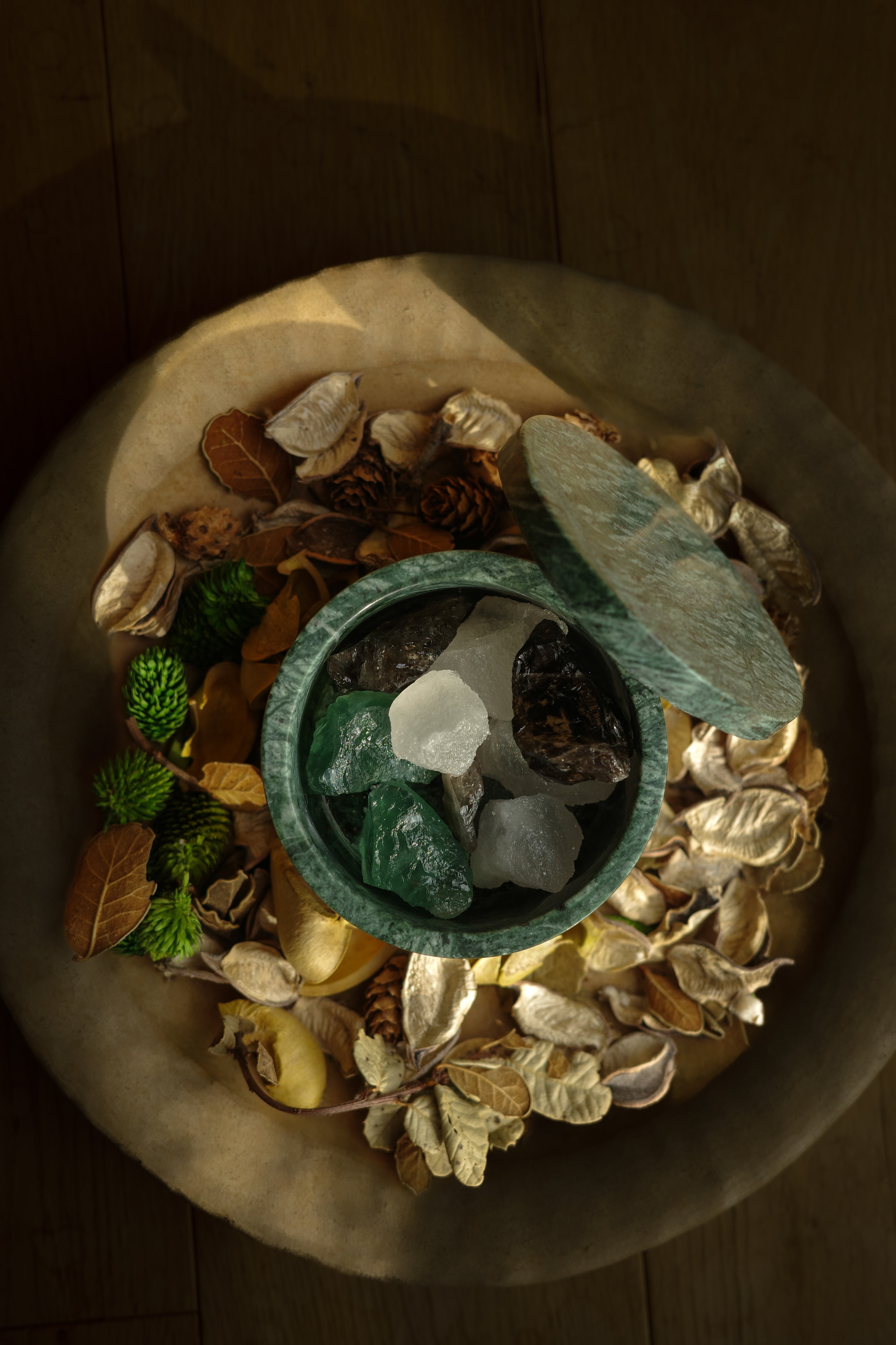 #008.ナチュラルストーンディフューザーセット-モス